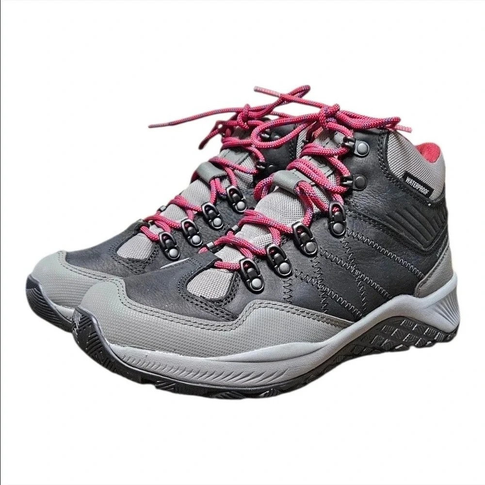 Wolverine Waterproof Hiking Boots Women's Size 9.5 M Black Gray‎ Gorpcore New